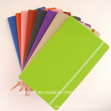 Verschiedene Farbqualität PU-Leder Agenda Planer Taschen-Notebooks mit Elastikgurt